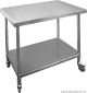Fed Premium Stainless Steel Mobile Workbench With Castors 700mm Deep - WBM7-0600/A