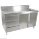 Fed Kitchen Tidy Cabinet With Right Sink 700mm Deep SC-7-1500R-H