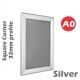 A0 Heavy Duty Silver Square Corner Snap Frame 32mm