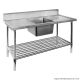 SSB6-1200C/A Single Centre Sink Bench & Pot Undershelf 
