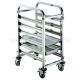 6 Level Gastronorm (Gn Pan) Trolley Suits Gn 2/1 & Gn 1/1 . Capacity 6 Gn 2/1