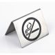 Stainless Steel Table Sign - No Smoking U044