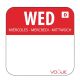 Dissolvable Food Rotation Labels Wednesday (Pack of 1000) U779