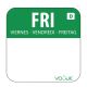 Dissolvable Food Rotation Labels Friday(Pack of 1000) U781