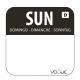 Dissolvable Food Rotation Labels Sunday(Pack of 1000) U783