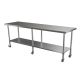 New 2300X390mm #430 Grade Stainless Steel Work Narrow Work Bench ,1Set Wheels