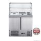 FED-X Two Door Salad Prep Fridge with Square Glass Top XS900GC