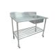 1500 X 600mm Portable Commercial Single Bowl Kitchen Sink S/Steel Wheels Castors