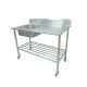 1700X600mm New Commercial Single Bowl Kitchen Sink #304 Stainless Steel Bench