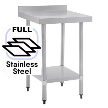 Commercial 600x600 FULL Stainless Steel Table Food Grade Work Bench 0600-6-WBBS HY