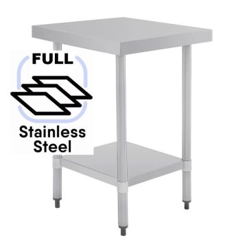 Commercial 600x700 FULL Stainless Steel Table Food Grade Work Bench 0600-7-WBS HY