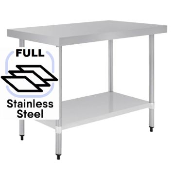 900x400 Narrow Commercial FULL Stainless Steel Table Food Grade Work Bench 0900-4-WBS HY