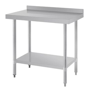 Commercial 1000x700  Stainless Steel Table Food Grade Work Splashback Bench 1000-7-WBB HY