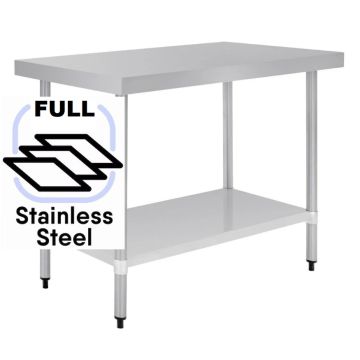 Commercial 1200x800 FULL Stainless Steel Table Food Grade Work Bench 1200-8-WBS HY