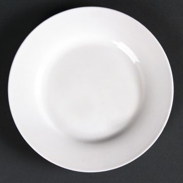 Lumina Fine China (Pack of 6) Wide Rim Round Plates 200mm CD623
