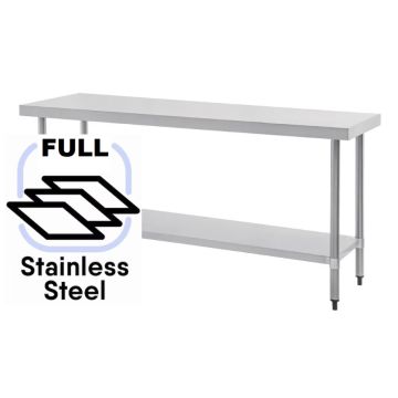 Narrow Commercial 400x1500 FULL Stainless Steel Table Food Grade Work Bench 1500-4-WBS HY