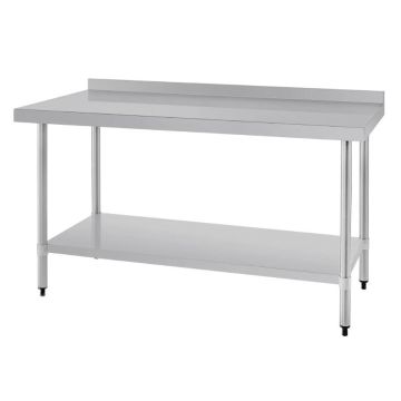 1500x400 Narrow Stainless Steel Food Grade Work Bench Splashback 1500-4-WBB HY