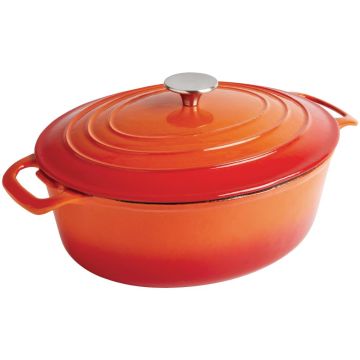 Vogue Orange Oval Casserole Dish 5Ltr GH311