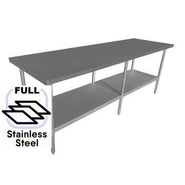 2100x400 Narrow Commercial FULL Stainless Steel Table Food Grade Work Bench 2100-4-WBS HY