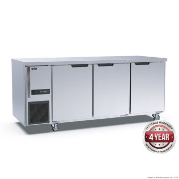 FED Commercial Stainless Steel 3 Three Triple Door Workbench Fridge TS1800TN-3D