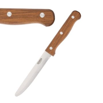 Olympia Rounded Steak Knives Wood (Pack of 12) CS717