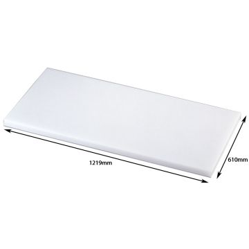 Premium Heavy Duty Plastic White Pe Cutting / Chopping Board, 610X1219X25mm