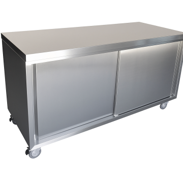 Commercial Stainless Steel Work Prep Cabinet Table 2100 X 600 With Sliding Door