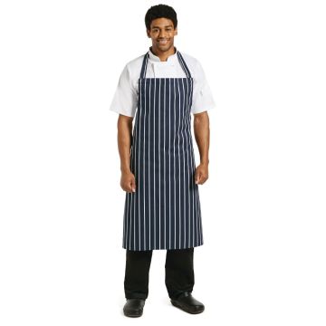 Whites Butchers Stripe Apron Navy XL A662