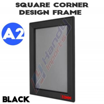 A2 Heavy Duty Black Square Corner Snap Frame 32mm