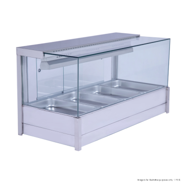 BM14SC Heated Wet 8 X x ½ Pan Bain Marie Suqare Countertop Display