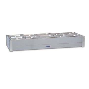 Roband Hot Bain Marie 4 X 1/2 Size Pans, Double Row BM22A