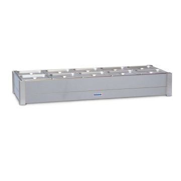 Roband Hot Bain Marie 10 X 1/2 Size Pans, Double Row BM25A