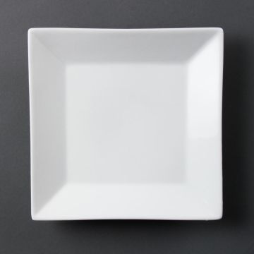 Olympia (Pack of 6) Square Plates Wide Rim 250mm C360