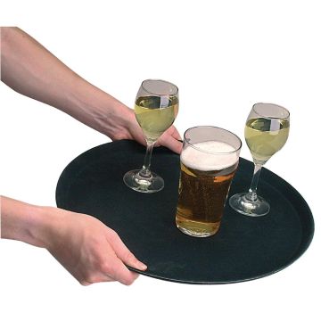 Kristallon Plastic Round Anti-Slip Bar Tray large C558