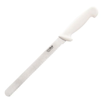 Hygiplas White Serrated Slicer 25cm C883