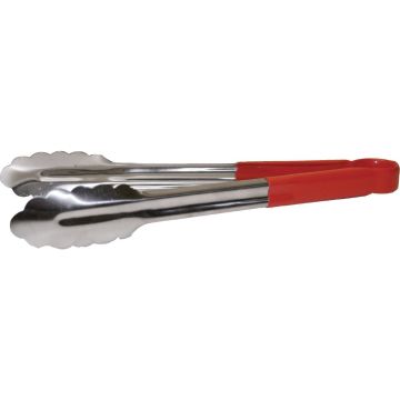 Vogue Colour Coded Red Serving Tongs CB154