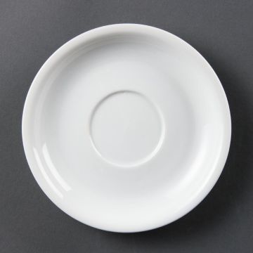 Olympia (Pack of 12) Whiteware Cappuccino Saucers 160mm CB463