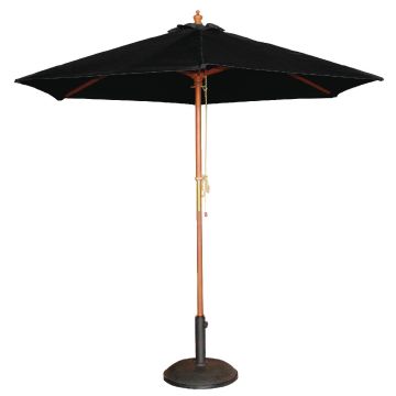 Bolero Round Outdoor Umbrella 3m Diameter Black
