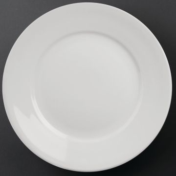 Athena Hotelware (Pack of 6) Wide Rimmed Plates 280mm CC210