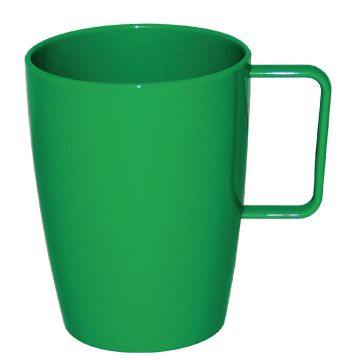 Kristallon Polycarbonate Handled Cups Yellow Green 284ml CE287