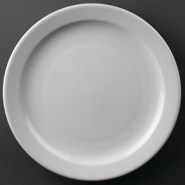 Athena Hotelware (Pack of 12) Narrow Rimmed Plates 258mm CF364