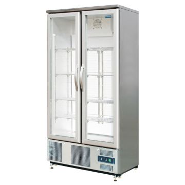 Polar Double Hinged Door Upright Back Bar Cooler CK477-A