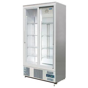 Polar Double Sliding Door Upright Back Bar Cooler CK478-A