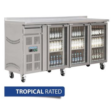 Polar 3 Door Premium Bar fridge CK491-A