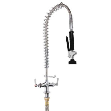 3Monkeez Dual Hob Mounted Spray Sink Sprayer Faucet Tap Unit Black T-3M53007-C-B