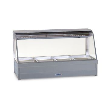 Roband Curved Glass Hot Food Display Bar, 10 Pans Double Row C25