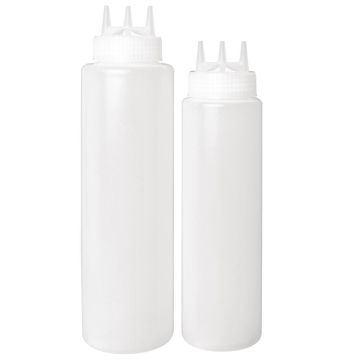 Vogue Clear 3 Nozzle Squeeze Bottle 36oz CW726