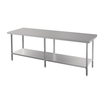 Vogue Premium Stainless Steel Table 2400mm DA333