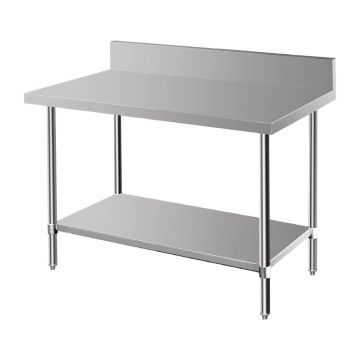 Vogue Premium Stainless Steel Table with Splashback 1200mm DA339