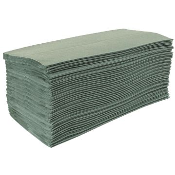 Jantex(Pack of 15)Z Fold Green Hand Towels DL923